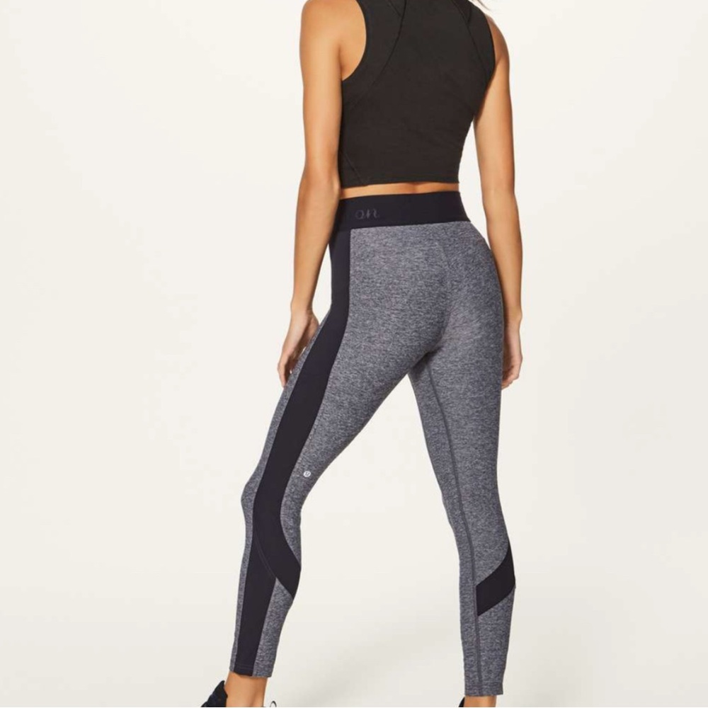 Lululemon Women’s Grey & Black High-Rise Leggings